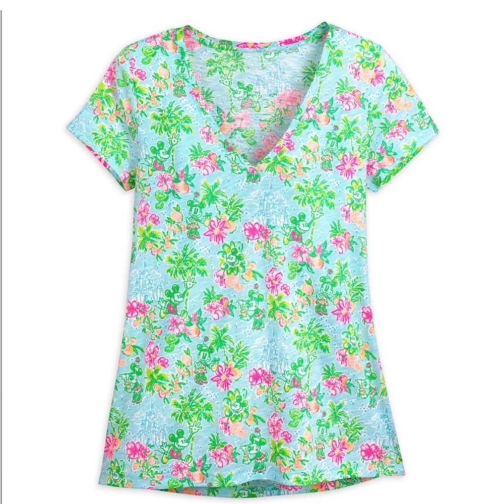 Disney X Lilly Pulitzer Etta V Neck Size S